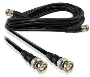 Câble Coaxial BNC RG58 pour Connexions Coaxiales RF 50 Ohm Noir Moulé / 5M