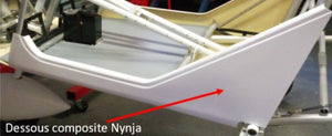 Dessous milieu inférieur en composite pour ULM "Nynja Flylight"